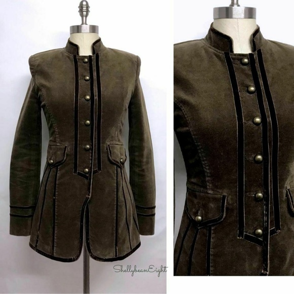 ❌❌SOLD❌❌ ANTHROPOLOGIE Vtg Military Look COAT S - Picture 2 of 8